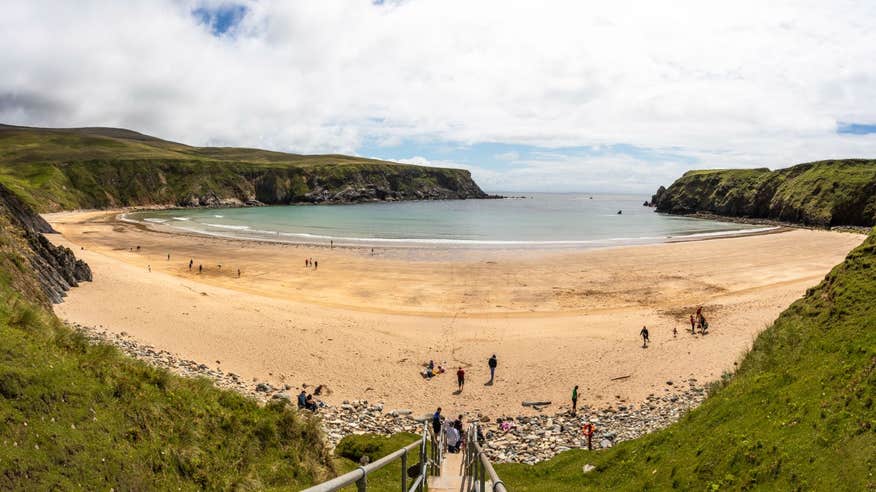 Wide open stretch of Silver Strand, Donegal