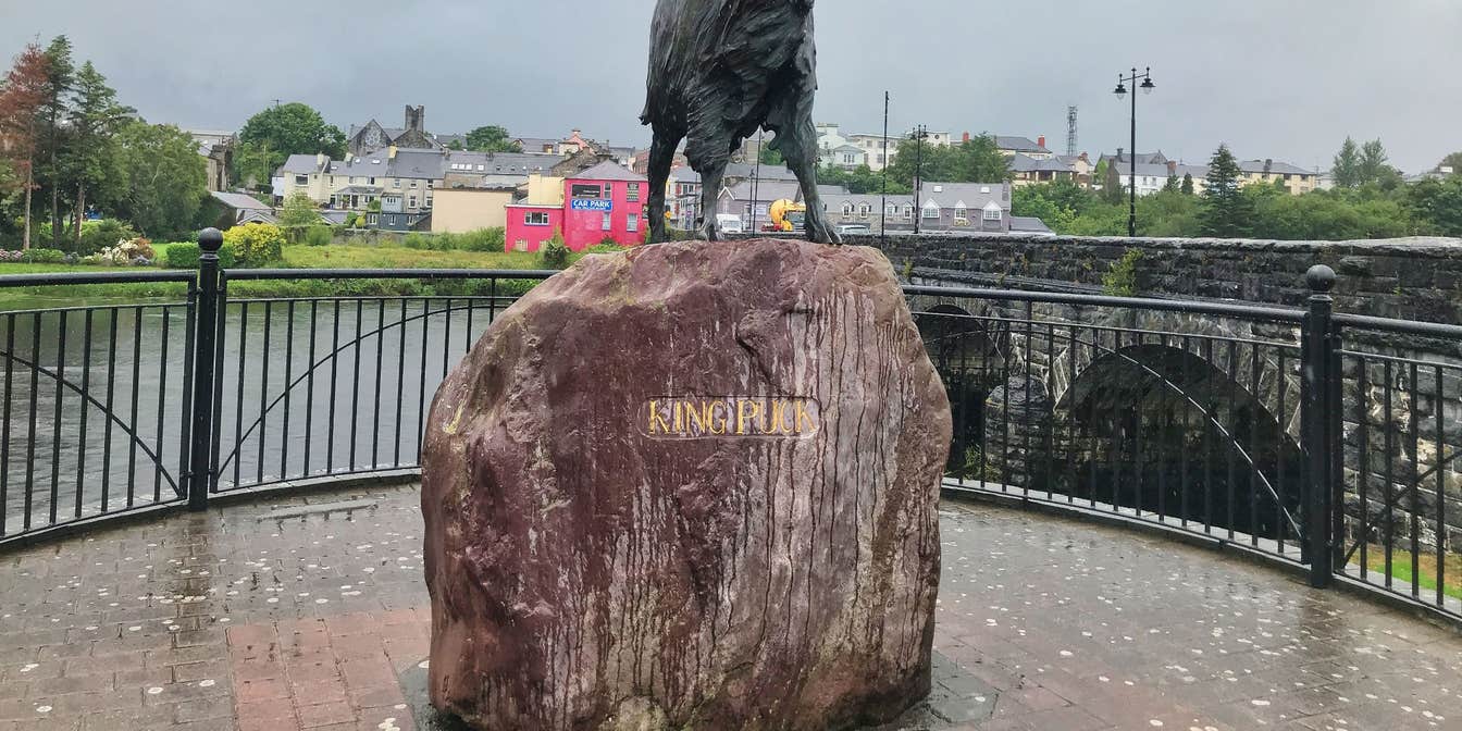 Image of a statue in Killorglin in County Kerry