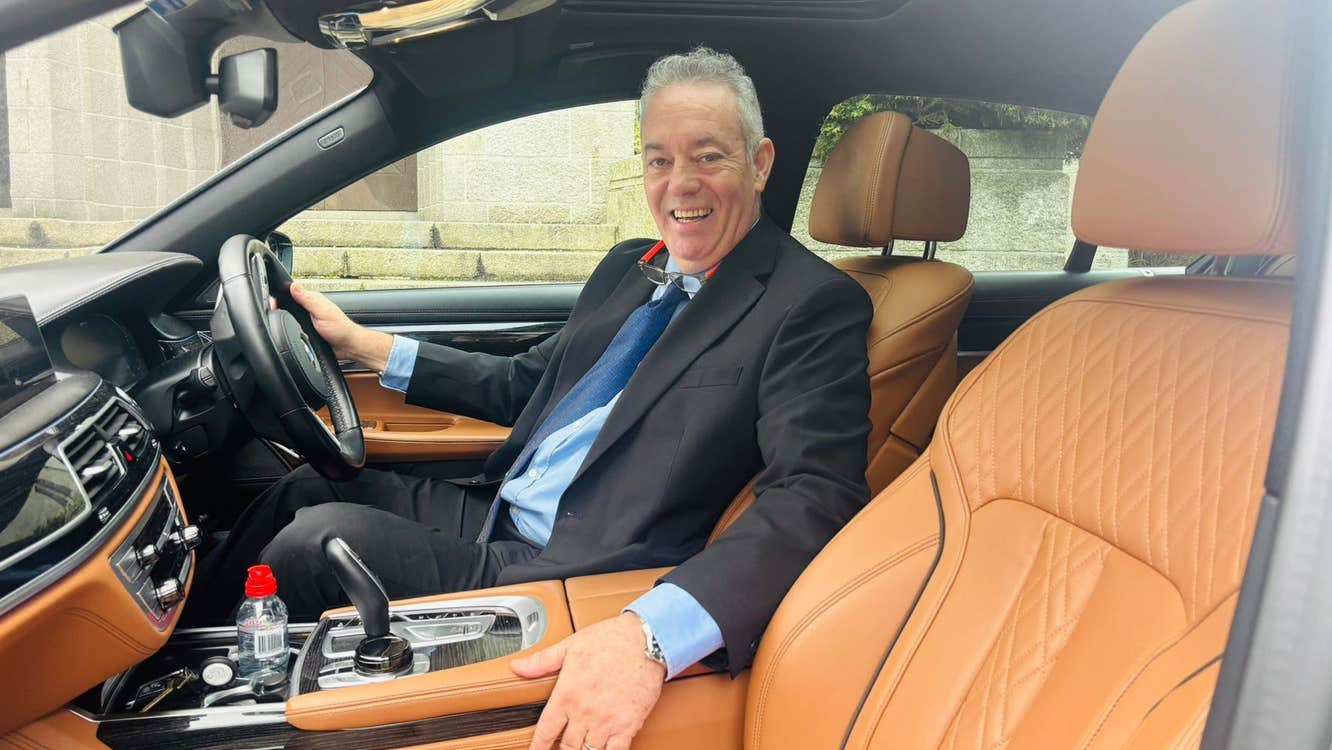 A view of the inside luxury interior of a Mercedes car owned by Executive Explorer Tours