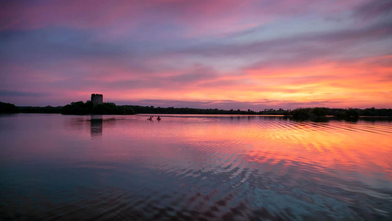 Sunset at Lough Oughter, Cavan