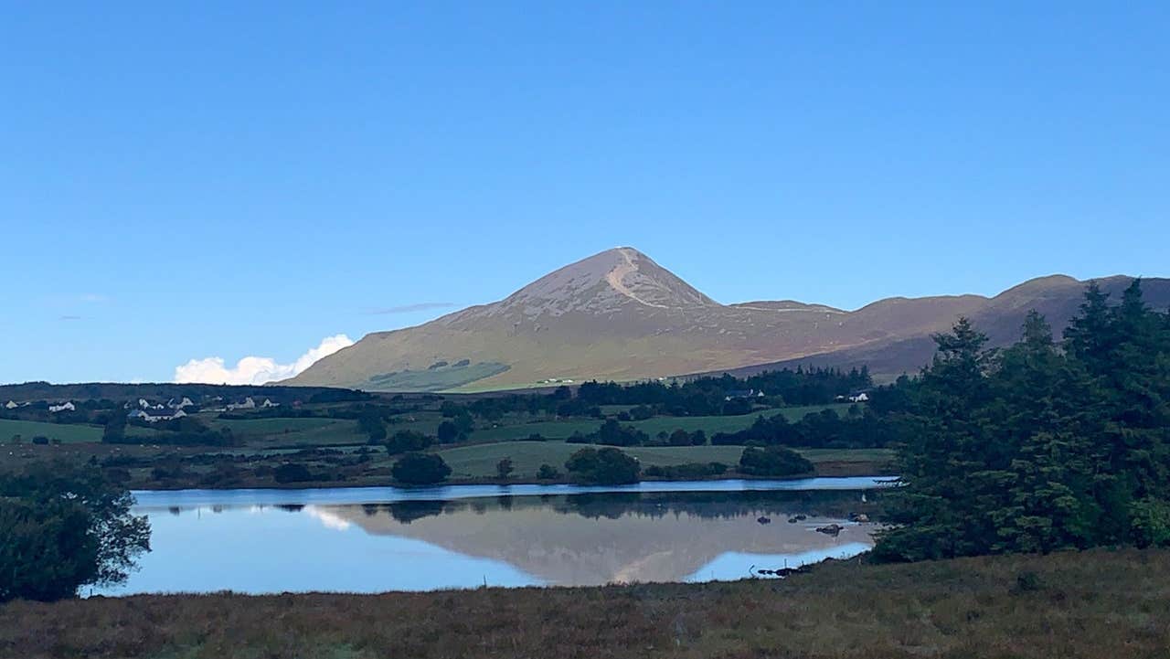 Croagh Patrick with a blue sky