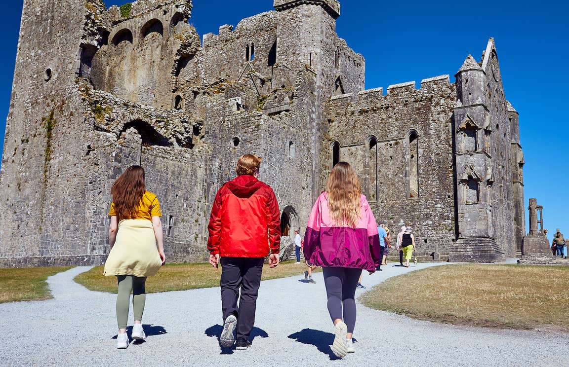 People visiting the Rock of Cashel in Co Tipperary