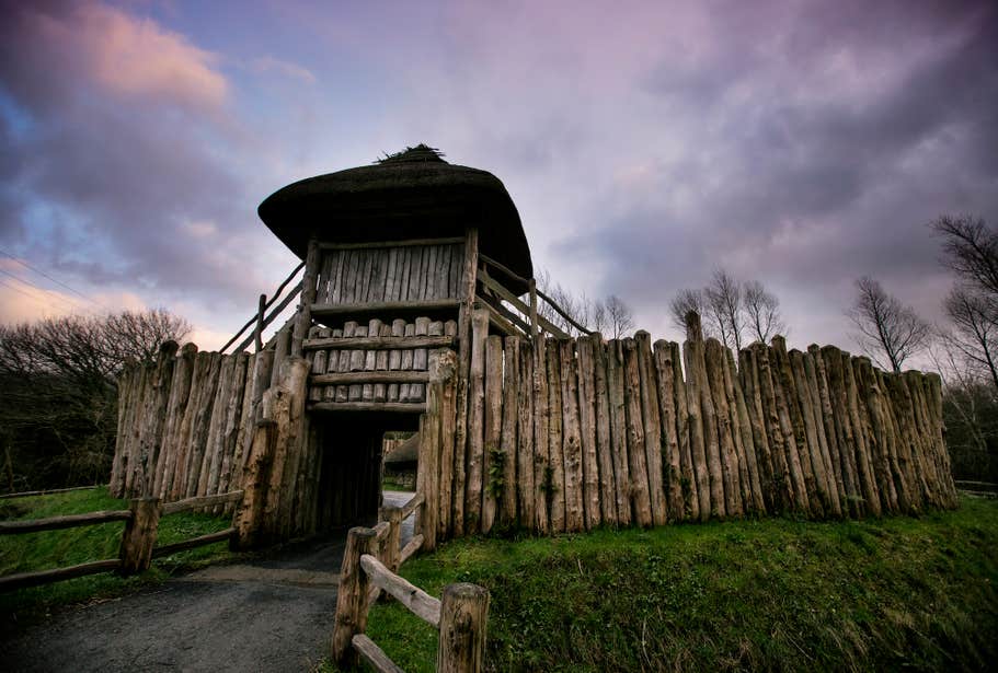 A Medieval ringfort at the Irish National Heritage Centre in County Wexford.