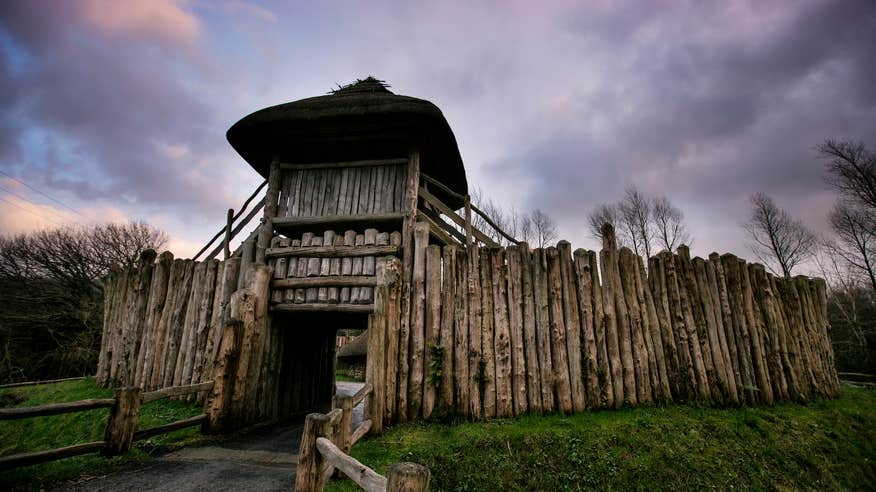 A Medieval ringfort at the Irish National Heritage Centre in County Wexford.
