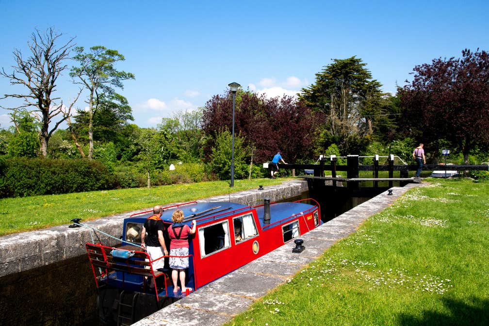 Image of a barge in Clondra Vilage in County Longford