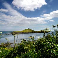 A view out to Ballycotton Island, County Cork on a sunny day