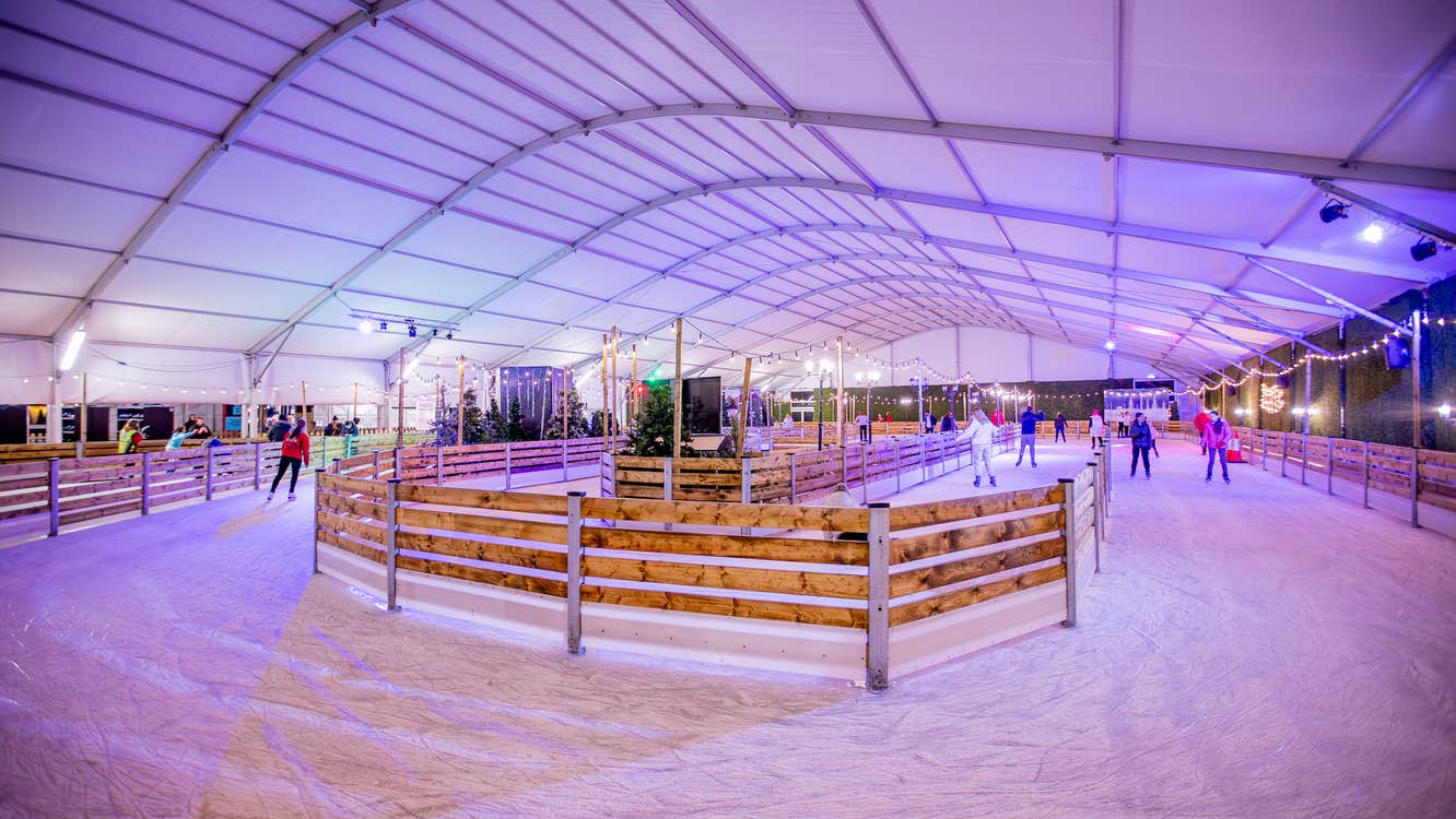 Alpine Skate Trail - inside view of a large skating arena