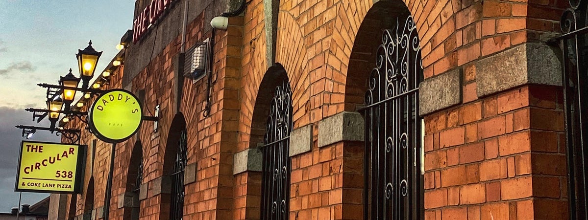 The entrance of The Circular Bar on South Circular Road in Dublin