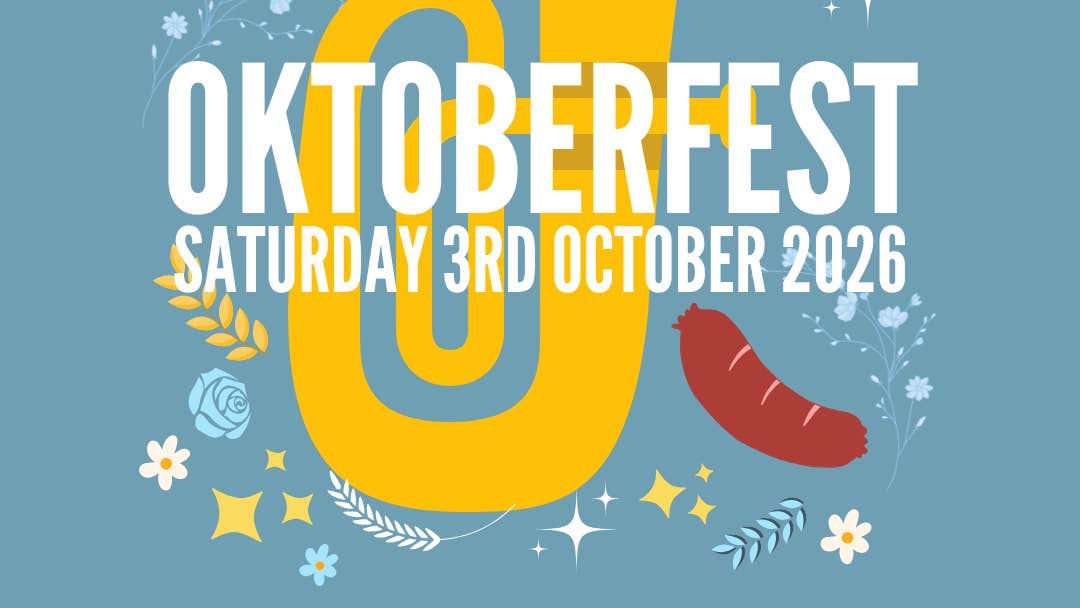 Sullivan’s Oktoberfest 2026 poster featuring German beer, live music, food and free entry on Saturday October 3rd.