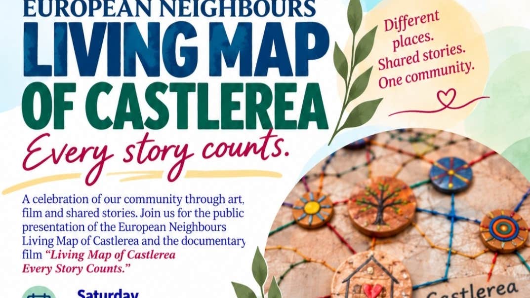 Part of poster for European Neighbours Living Map of Castlerea