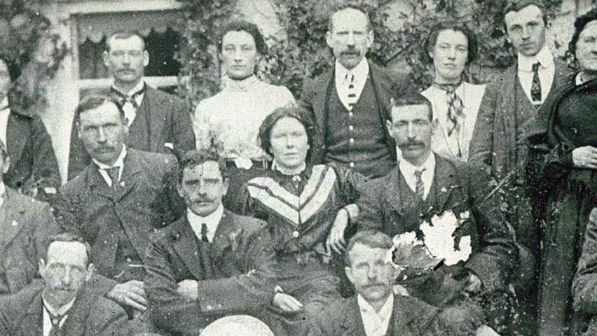 An old photo of the McEntee family dated from the 1900s
