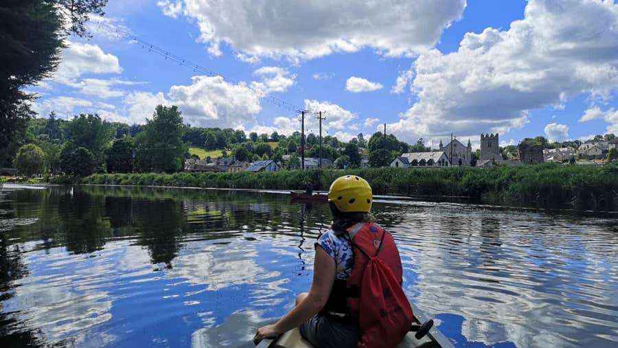 Girl in canoe