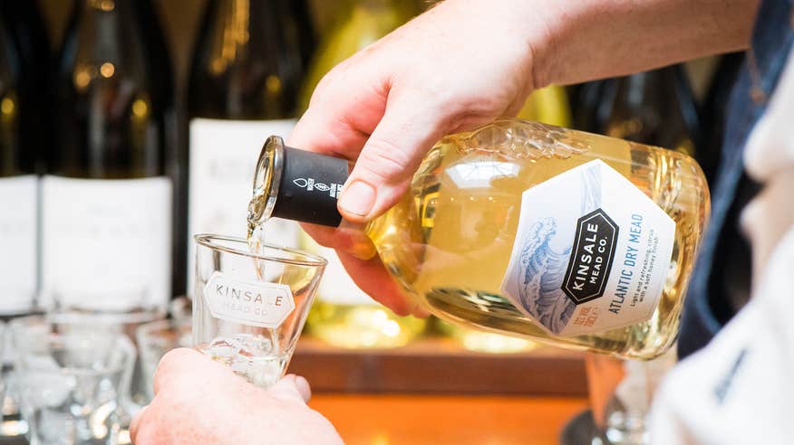 A bottle of Kinsale Mead Co. mead