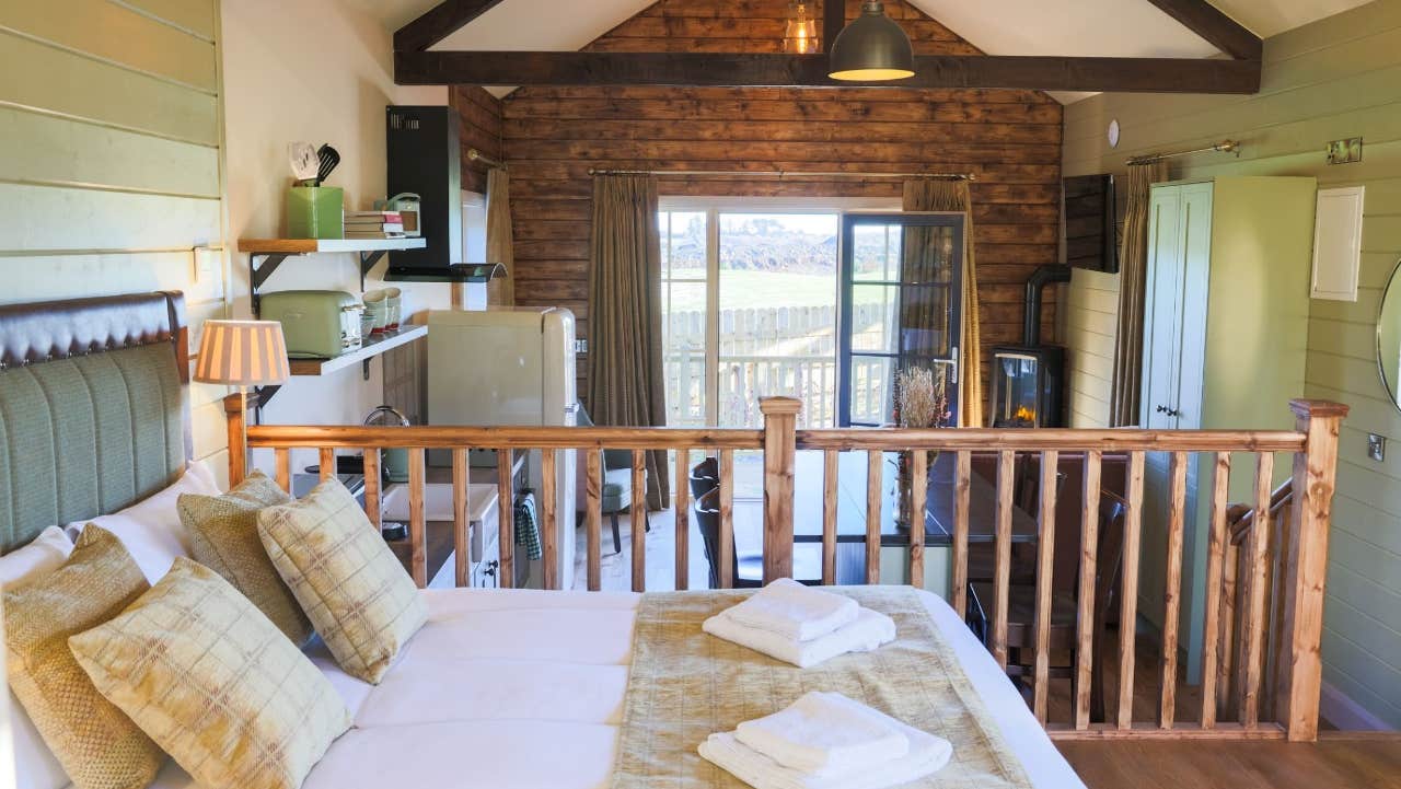 View of bedroom and inside cabin