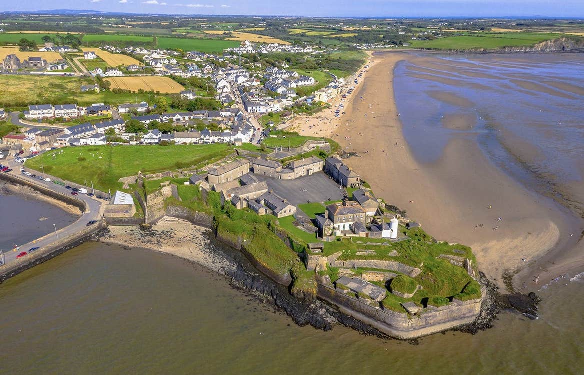 Aerial view over Duncannon Fort