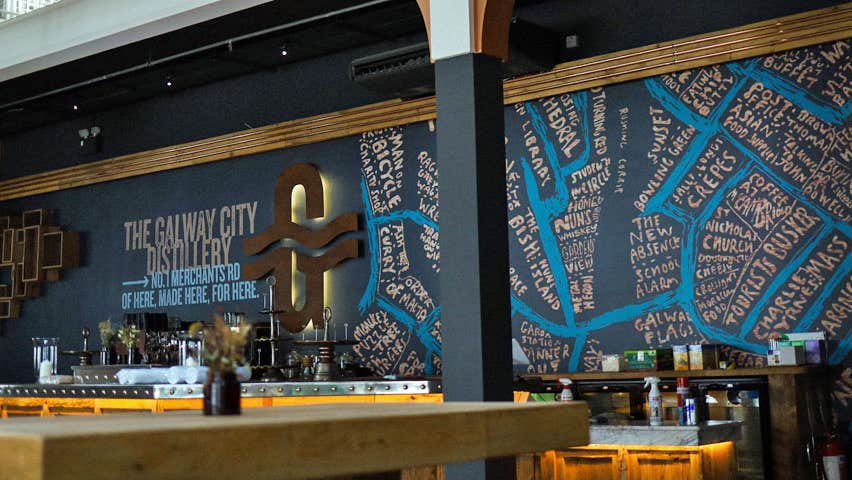 The drinks mixing area in Galway City Distillery