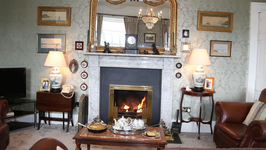 Sitting room at Glebe House, County Longford
