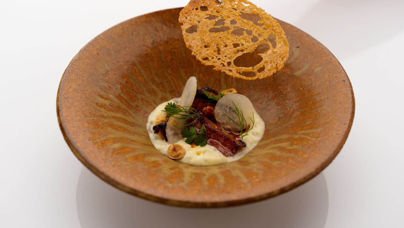 Kilkee scallops starter served at House Restaurant at the Cliff House Hotel