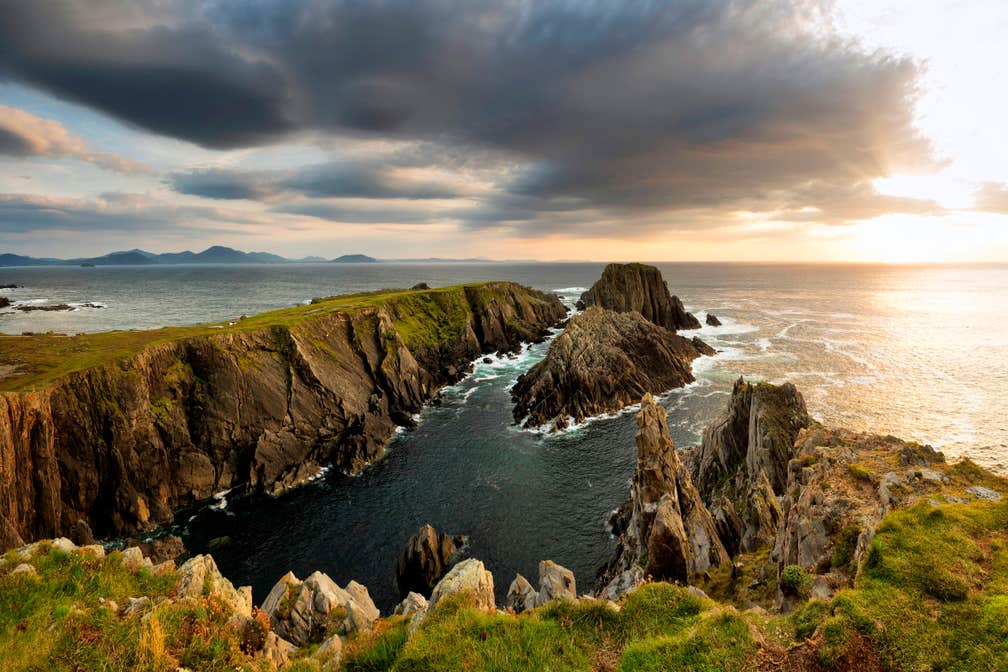 Malin Head at sunset, Inishowen, County Donegal