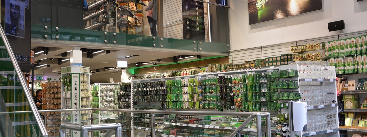 Shop floor display in Carroll's Irish Gift Stores
