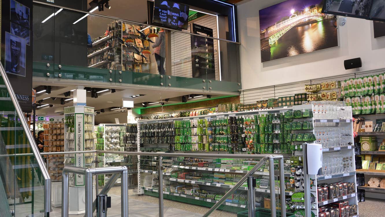 Shop floor display in Carroll's Irish Gift Stores