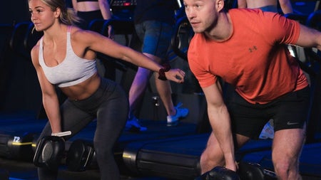 A training session involving weights