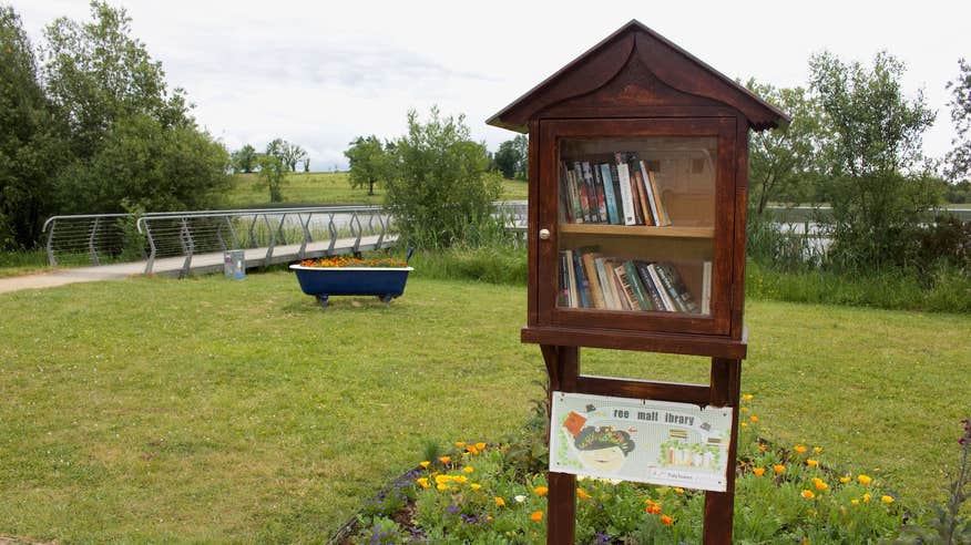 The Free Small Library at the Riverfront Amenity Park in County Leitrim