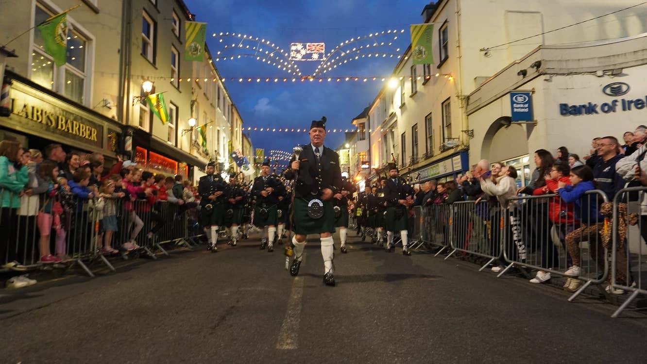 Marching Bands during the Parade at night