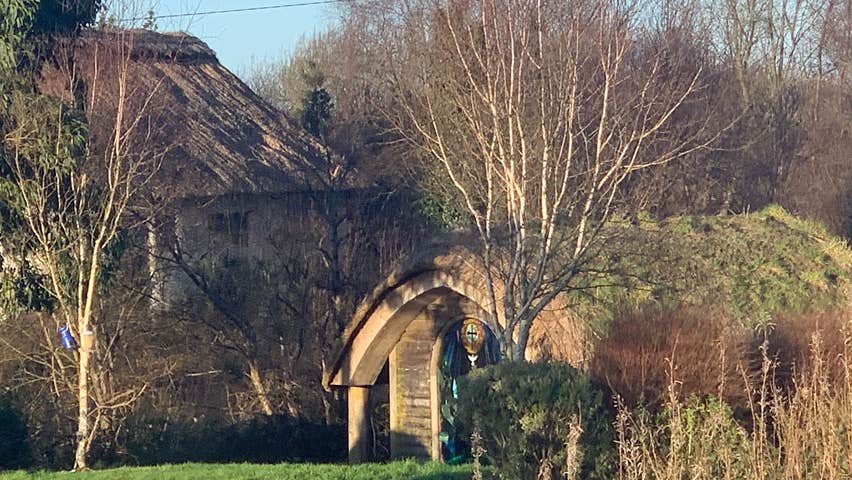 A view of one of the prayer rooms in the gardens