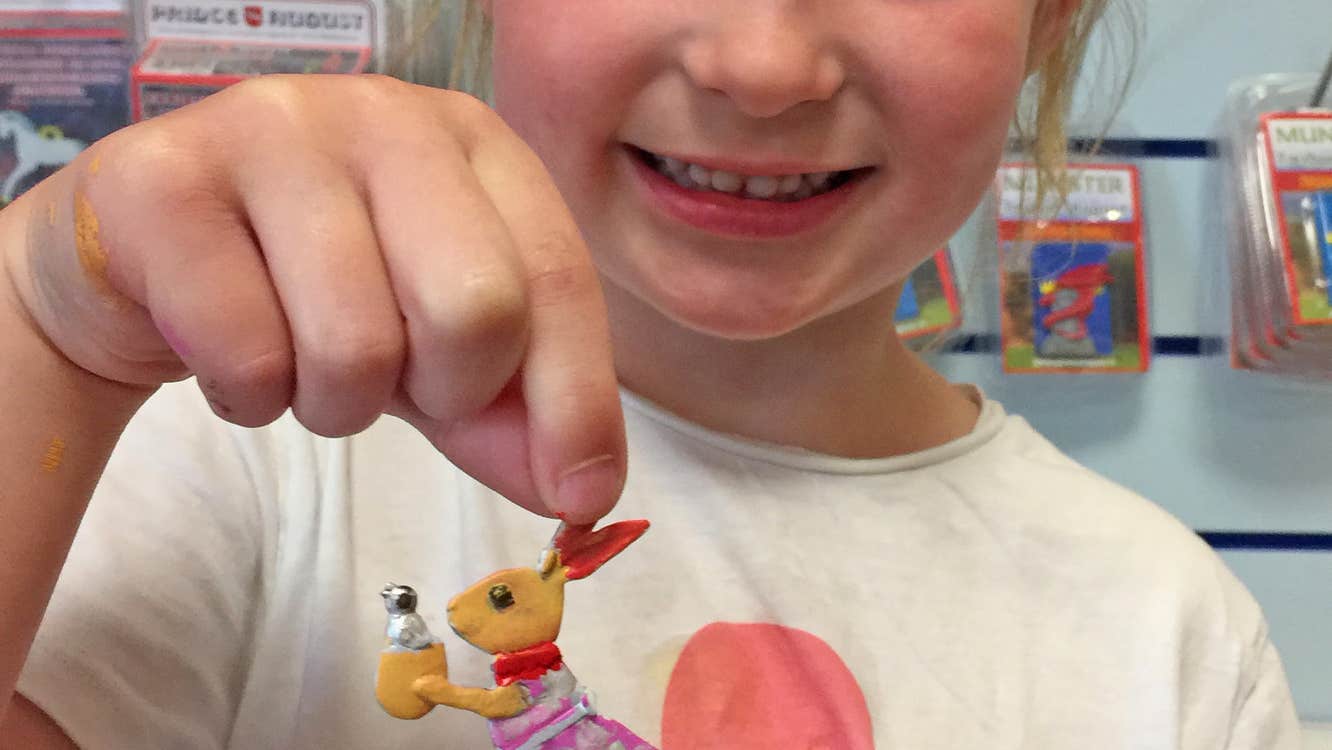 Ciara has painted an Easter Rabbit