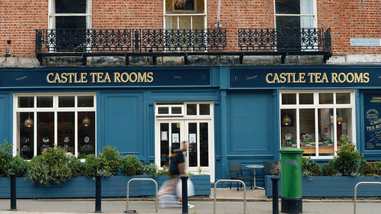 Exterior view of the Castle Tea Rooms