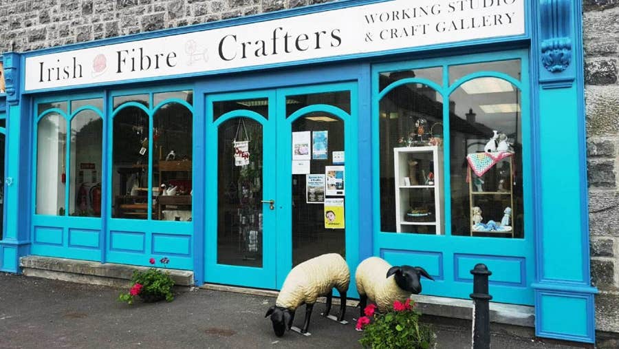 Exterior of Irish Fibre Crafters in Ardrahan in County Galway