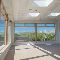 Burren Yoga Retreat sunlit interior with great views of the area