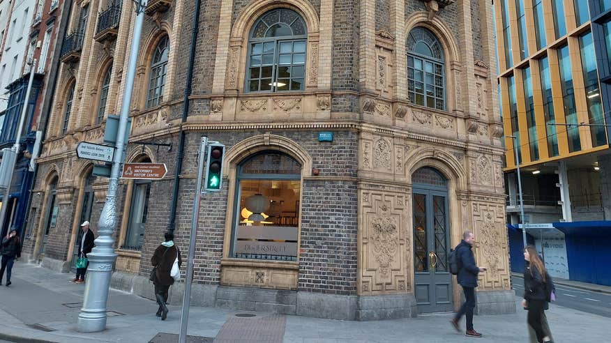 Exterior view of D'Olier Street restaurant in Dublin city