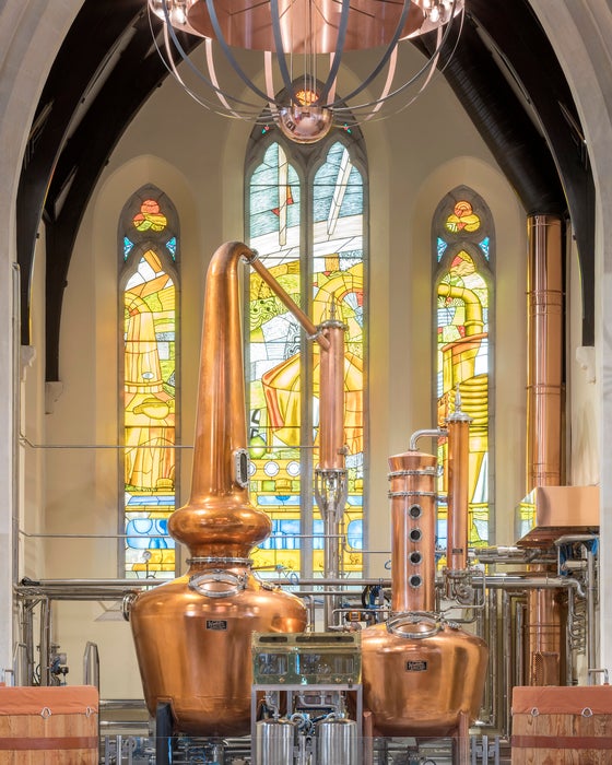 Distilling drums in Pearse Lyons Whiskey Distillery in Dublin