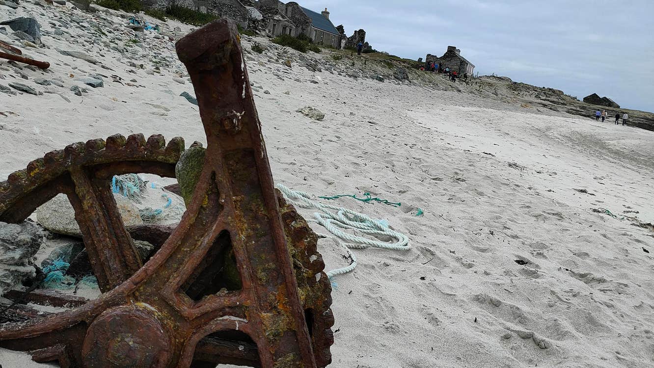 Ruins on the South island of Inishkea, Co Mayo