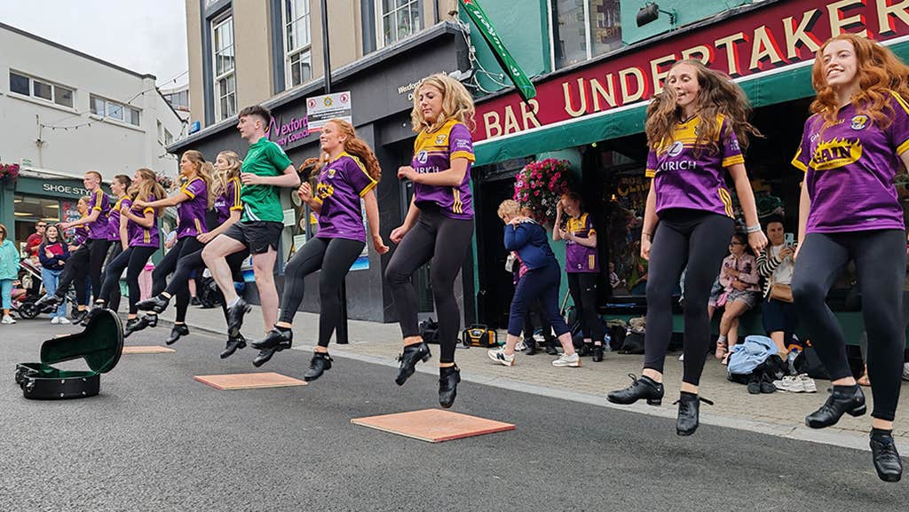 Dancing at the Fleadh 2024. Shot taken at the Bullring in Wexford.
