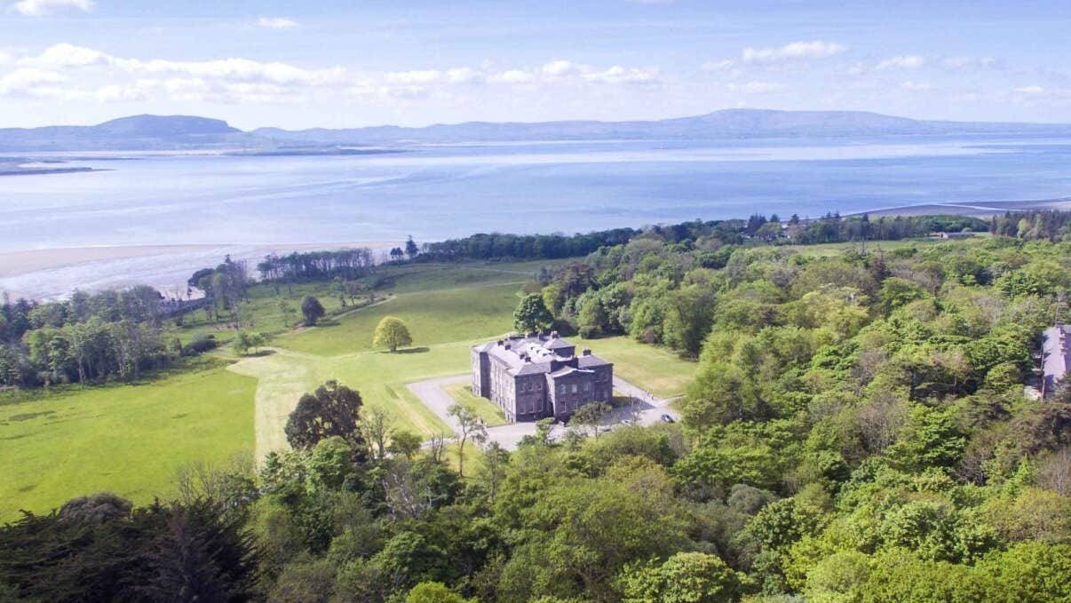 An aerial view of Lissadell House