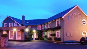 Fanad House exterior at night-time