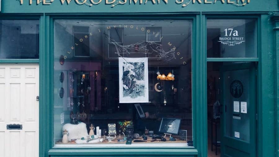 The exterior shopfront of The Woodsmans Realm