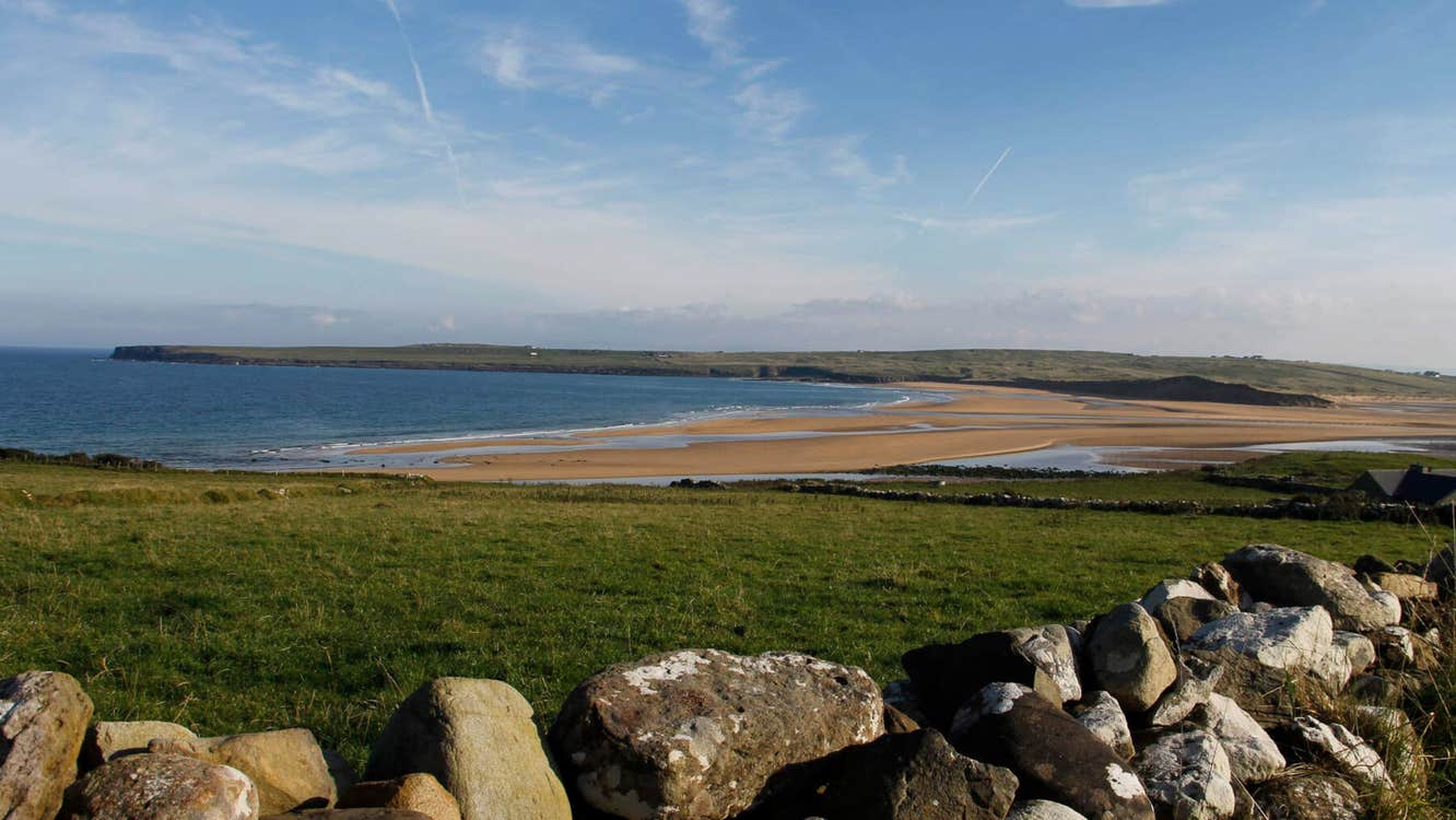 A picture of Lackan Strand in County Mayo.