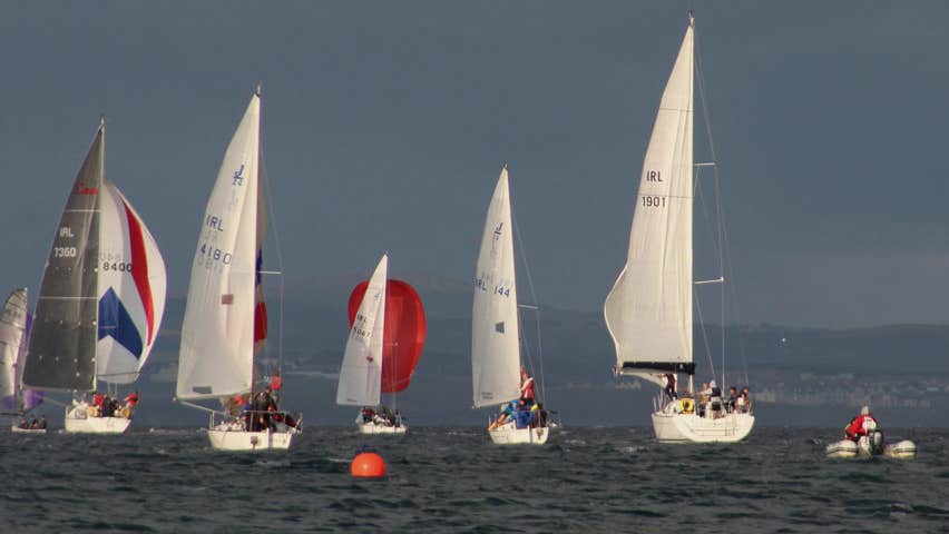 Sailing boats at Mullaghmore Sailing Club Mullaghmore County Sligo