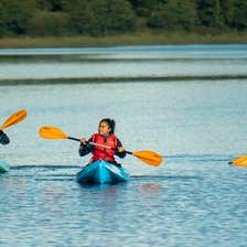 People kayaking in Lough Allen, Co Leitrim