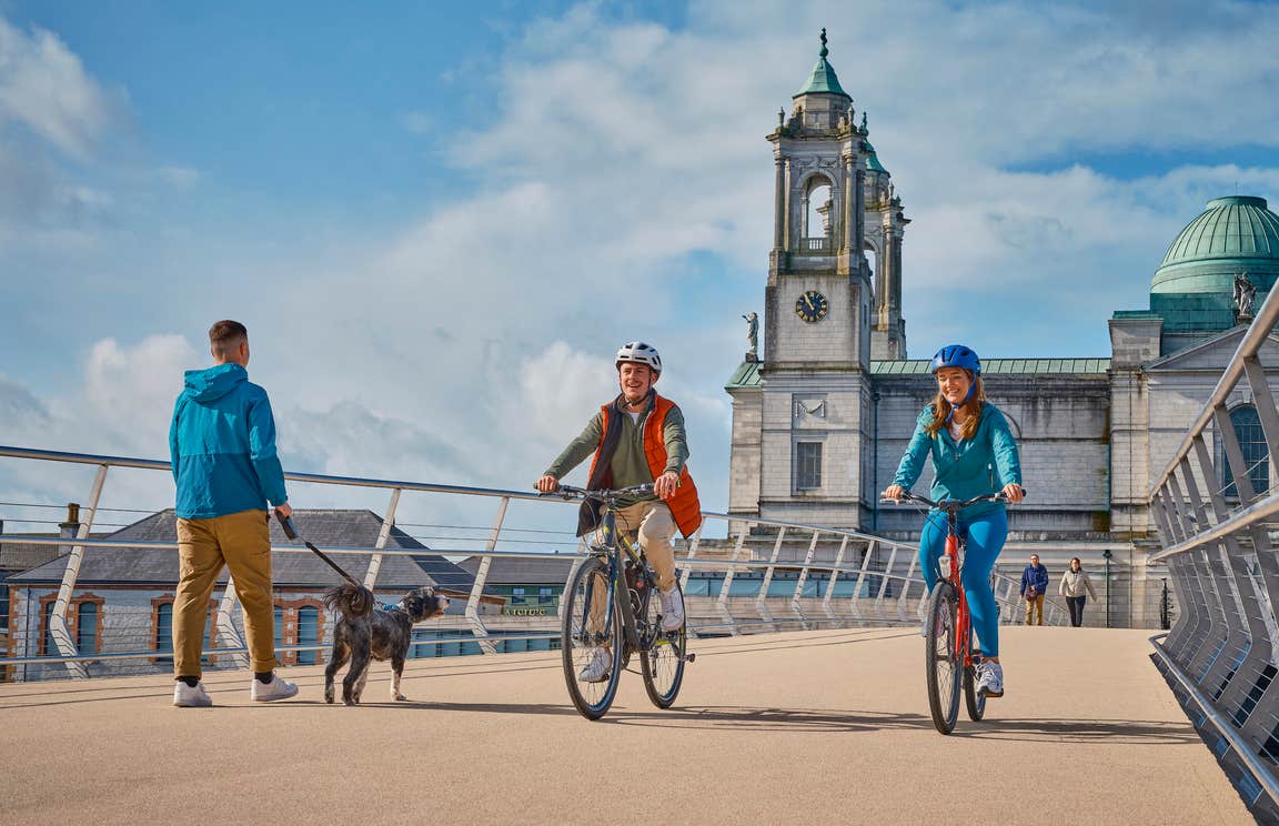 People cycling in Athlone