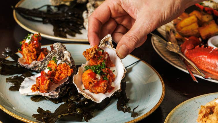 Food in Linnane's Lobster Bar in Co Clare
