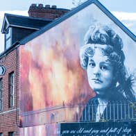 Street art of Maud Gonne in Co Sligo