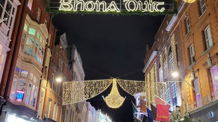 "Nollaig Shona Duit" Christmas Lights, Grafton St