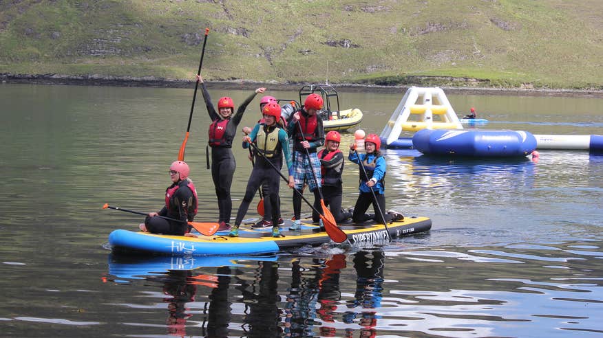 People SUPing at Killary Adventure Centre in Leenaun, Co Galway