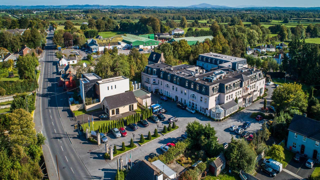 Aerial view of hotel