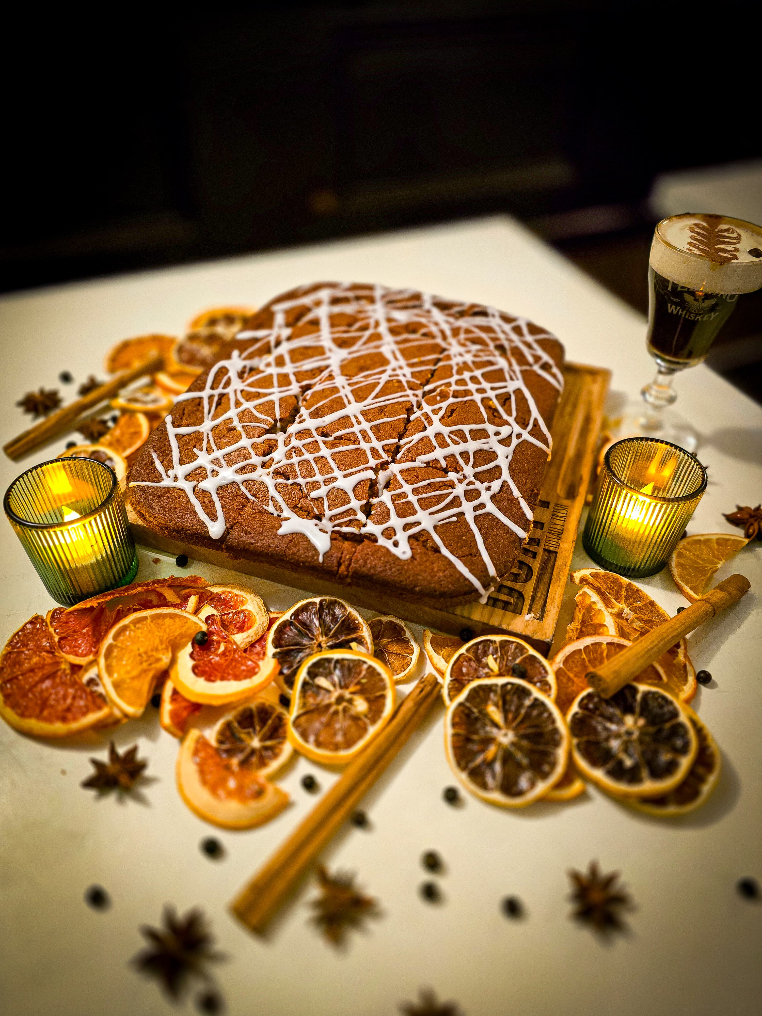 A sweet and delightful pumpkin pie for dessert!